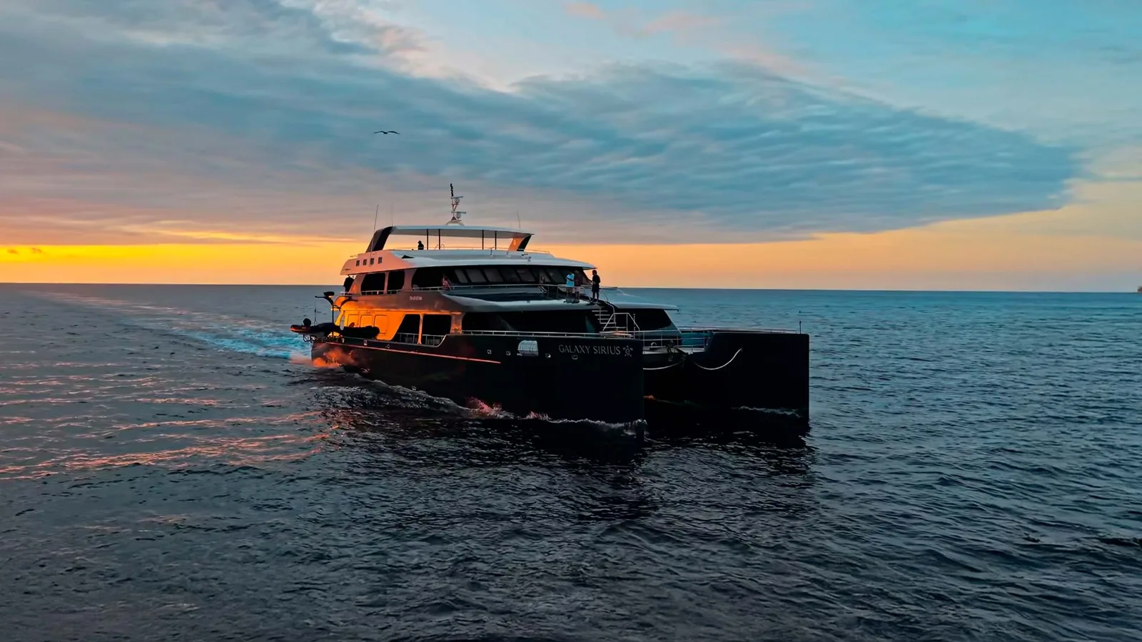 Sirius Yacht — Yacht at sunset